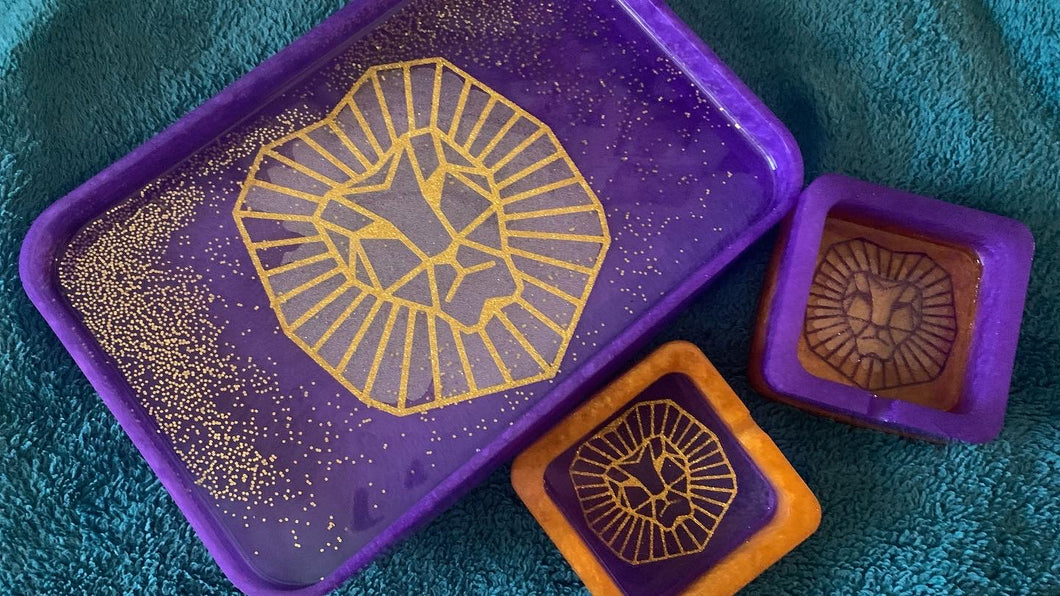 Kingdom Purple and Gold Rolling Tray