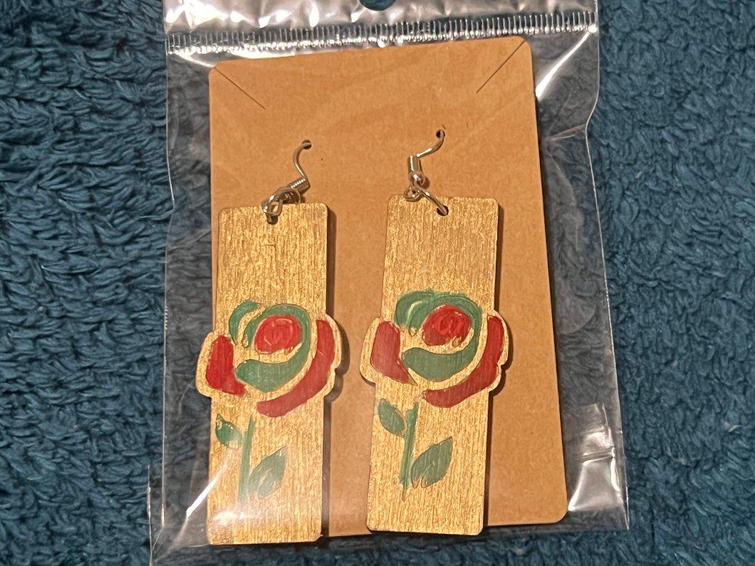 Merry Merry Wooden Earrings