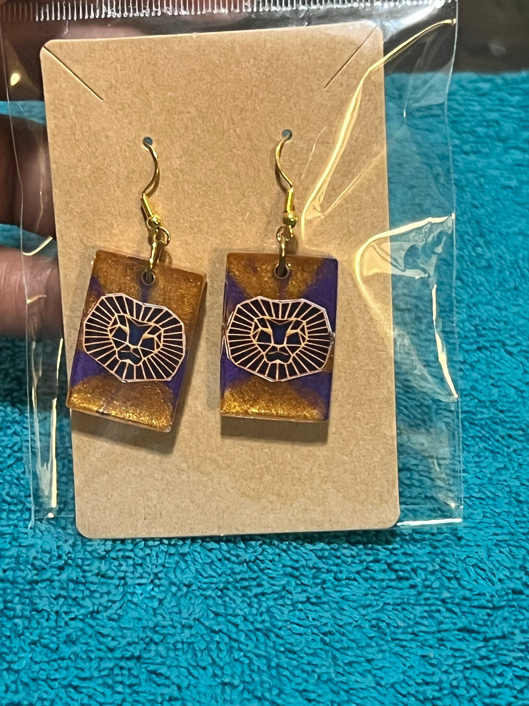 Purple and Gold Kingdom Earrings