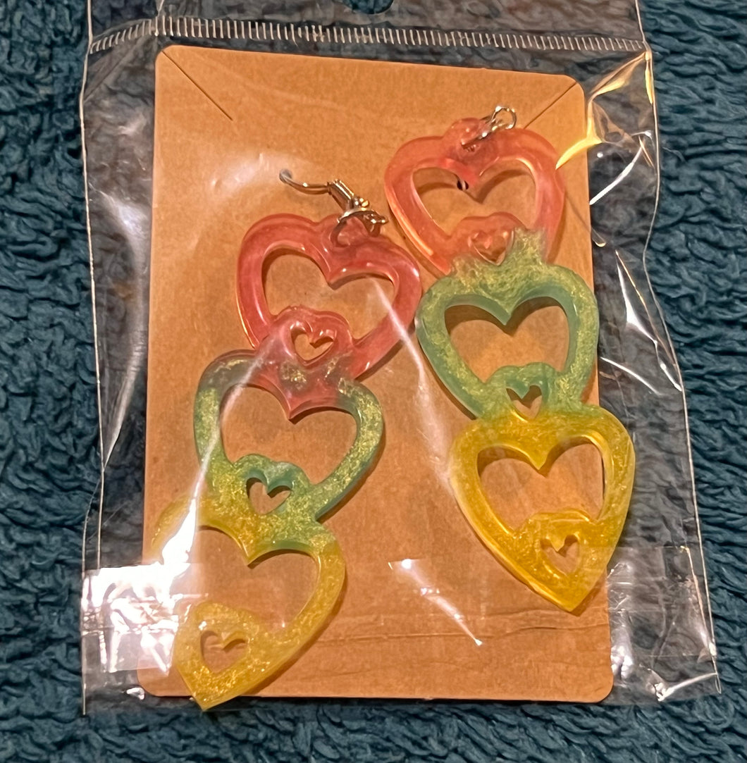 Love Me  Hearts Earrings